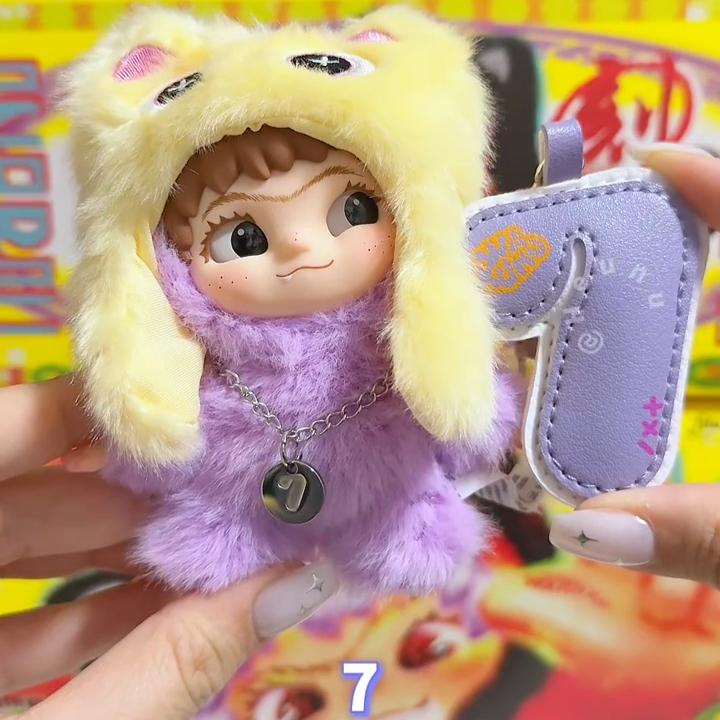 Genuine Wakuku V3 On A Roll Series Blind Box Cute Vinyl Plush Doll Trendy Toy Mystery Box Pendant Birthday Xmas Girl Gifts