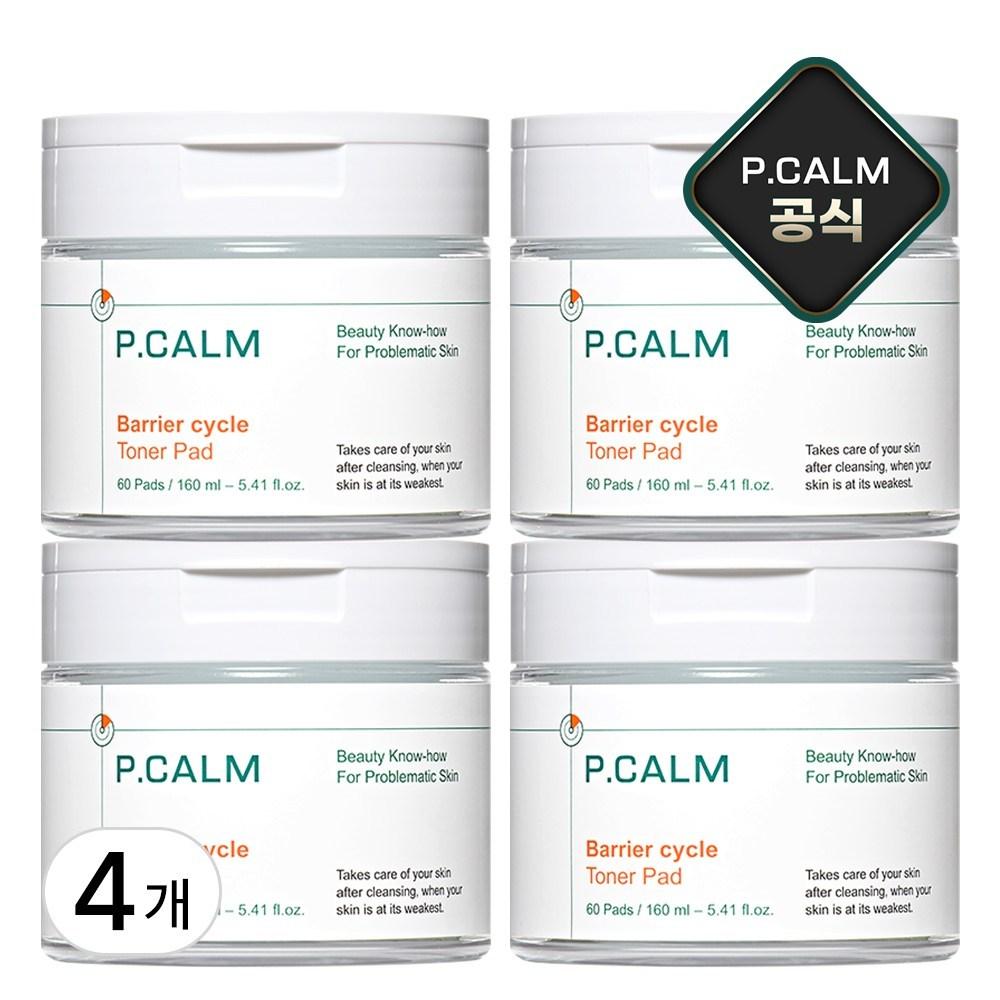 P.CALM Barrier Cycle Toner Pads 160ml, 60 pieces, 4ea