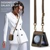 Многофункциональный кожаный чехол-кошелек для карт Samsung Z Flip 6 5 4 3 5G Crossbody Lanyard Phone Bag для Galaxy Z Flip6 Flip5 Flip4