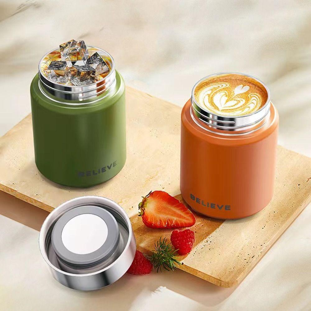 Stainless Steel Coffee Mug Leak-proof Insulated Cup Portable Pocket Flask