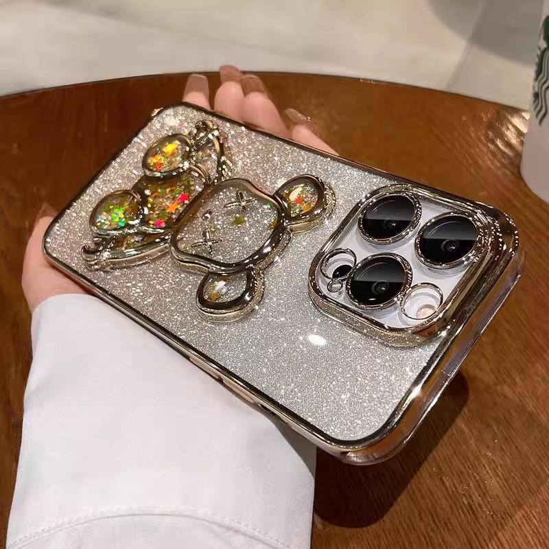 Подходит для чехла для телефона Iphone16 Gradient Sand Violent Bear, Apple 15ProMax с полной защитой от падения 14 Защитный чехол