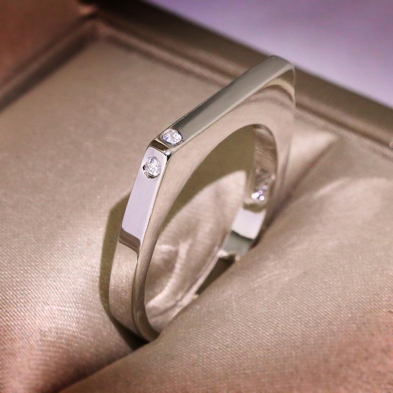 925 Plated Geometric Minimalist Stacking Ring for Women Tri-color Gold Plated Dainty Fine Ring Birthday Gift