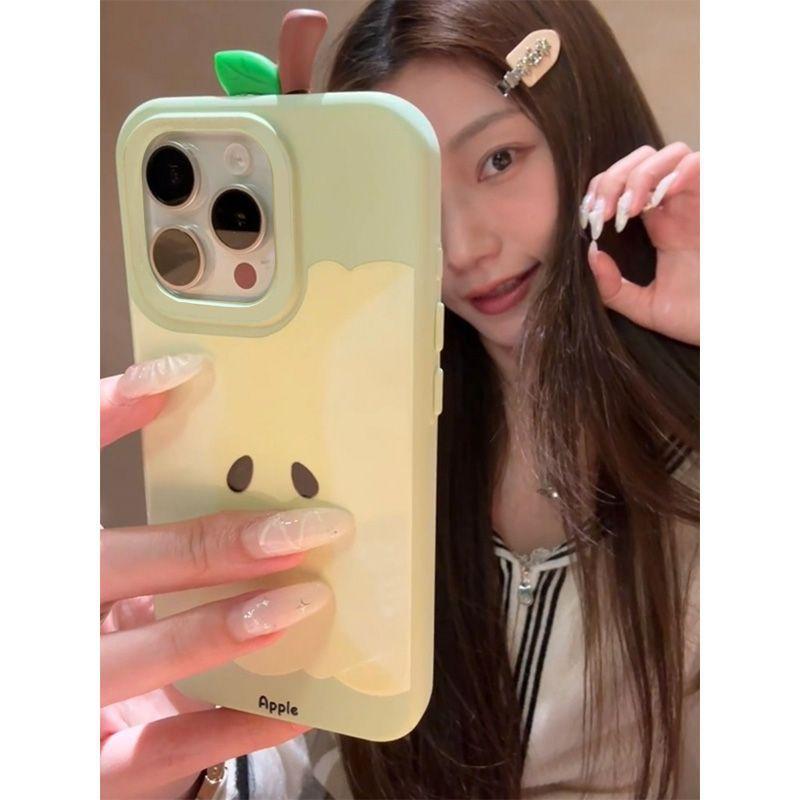 One Apple Core Is Suitable for The Apple 16promax Creative Phone Case and The Iphone15 Three-dimensional 14 Personalized Protective Case
