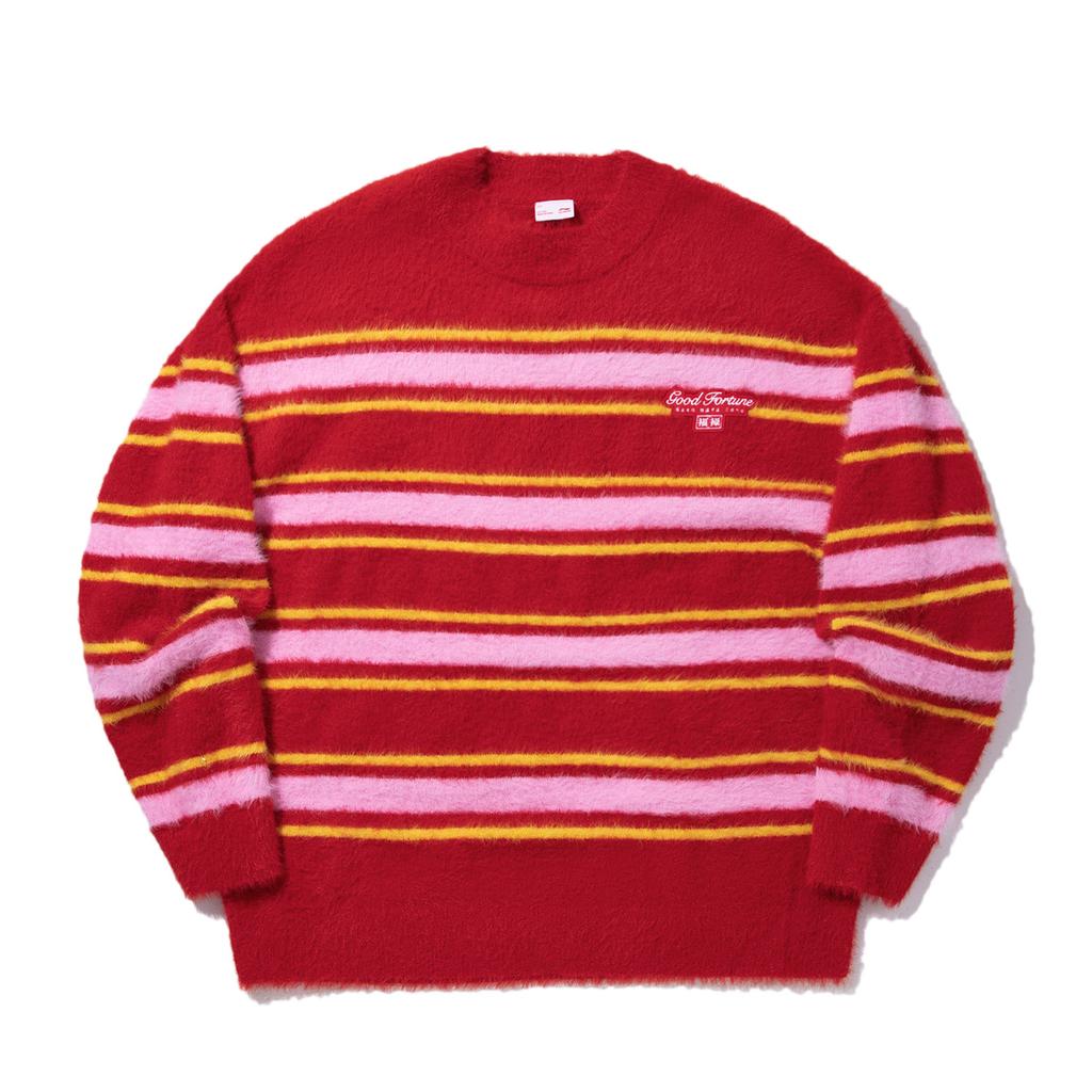 Li Ning Daily Prosperity Series Loose Comfortable Warm Sweater Unisex Sweater Samba-Red Fruit-Yellow Peach-Wood-Pink AMBV297-1