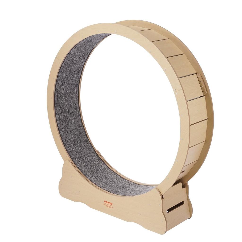 Wooden Cat Exercise Wheel 52" Large Cat Treadmill Wheel for Indoor Cats