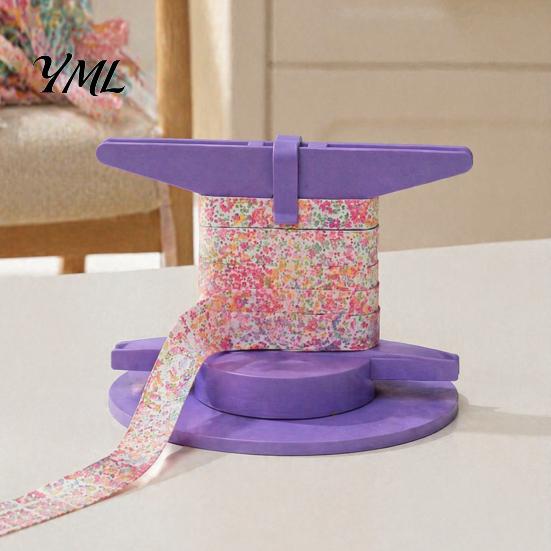 Fabric Ribbon Dispenser 3D Printed Quilt Binding Holder, Tangle-Free Dispenser, Universal Spool System with Base & Spinner, Sewing Accessories