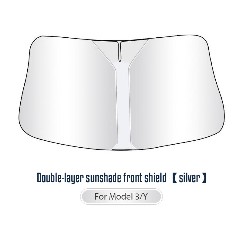 Car Windshield Sun Shade Covers Visors Front Window Sunscreen Protector Parasol Coche For Tesla Model 3 Y Sunshade