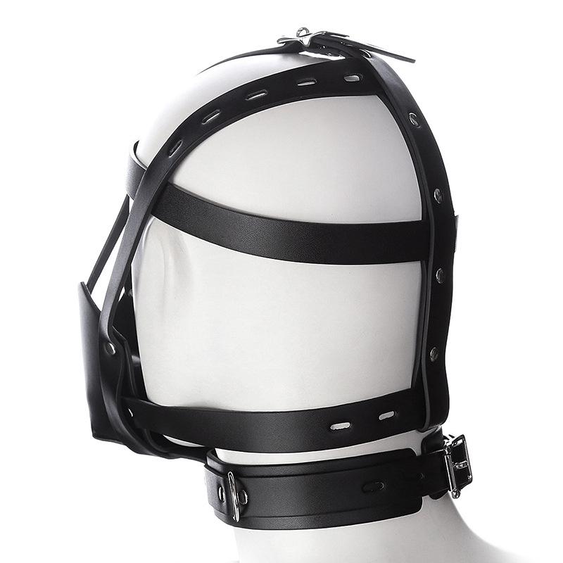 PU Leather Harness Bondage Harness Gag Gay Mouth Muzzles with Ball Mouth Gag Fetish Salve Restraint Sex Toys for Couples