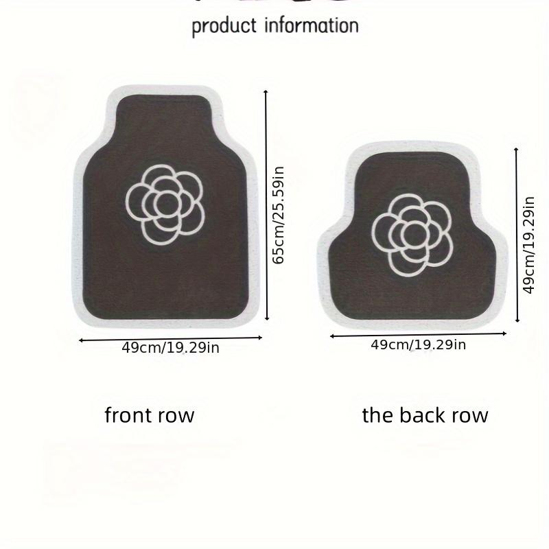 Автомобильный коврик для ног, шелкография, автомобильный грязезащитный нескользящий коврик для ног, популярный в сети, роскошный коврик для защиты автомобиля с камелией