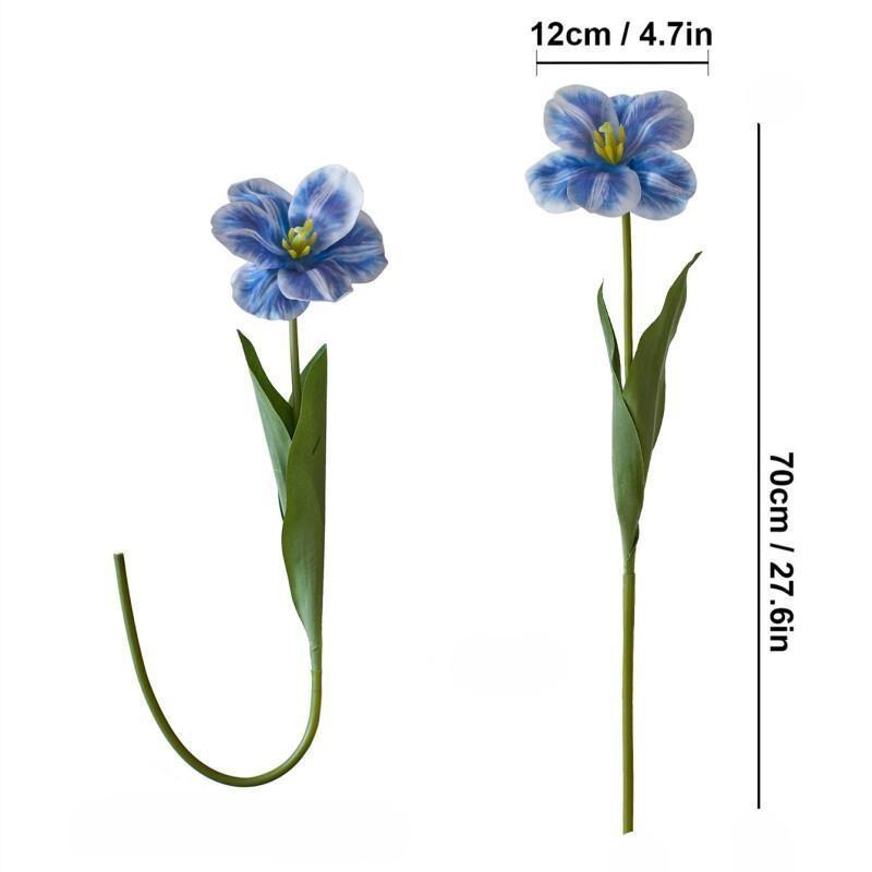 Высококачественные ощущения от цветущих тюльпанов. Искусственные тюльпаны. Поддельные цветы. Фотографии на открытом воздухе. Украшения для обеденного стола и гостиной.