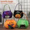 Хэллоуин Конфеты Сумочка Мультяшная Тыква Ведьма Вышивка Складная Портативная Сумка-тоут Трик
