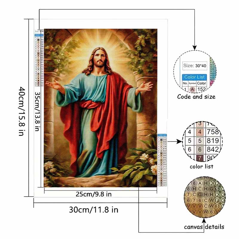 5D DIY Полная круглая алмазная живопись "Религиозный" Вышивка крестом Домашний декор Подарок