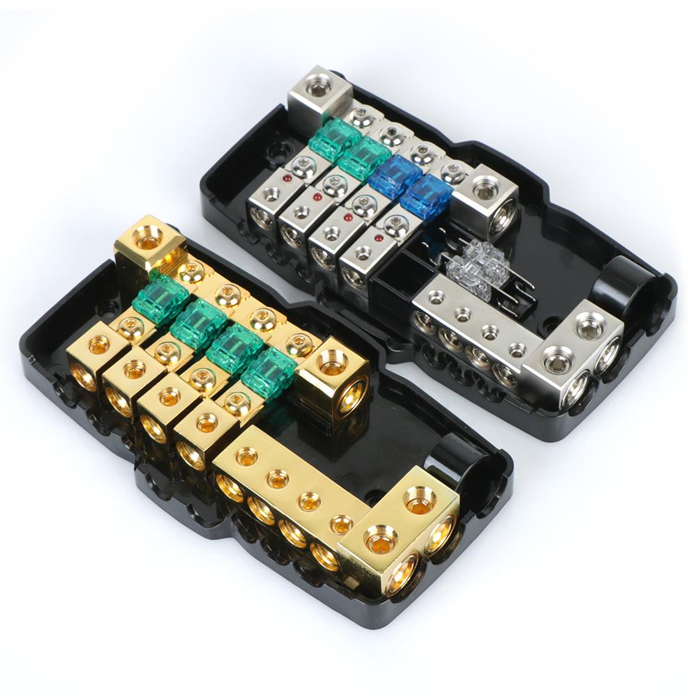 For Power Splitting 12V-24V 30A 60A 80Amp Multi-functional Distribution Fuses Box Block LED Car Audio Stereo Fuse Holder For Car RV Camper