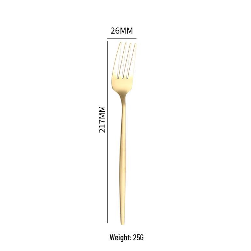 Набор ложек и вилок из португальской титановой позолоченной нержавеющей стали