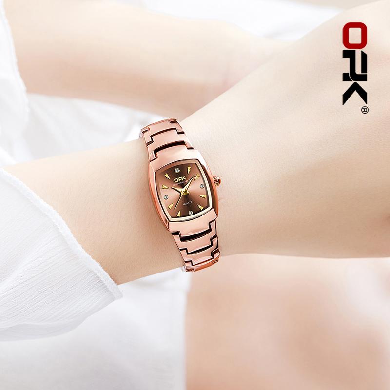 OPK 8112 Ladies Watch Original Quartz Brand Simple Fashion Quartz Watch Waterproof Square Watch Stainless Steel Luminous Watch