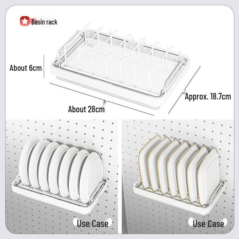 Настенная кухонная перфорированная доска без сверления: Многофункциональный набор-органайзер для хранения крышек от кастрюль и мисок