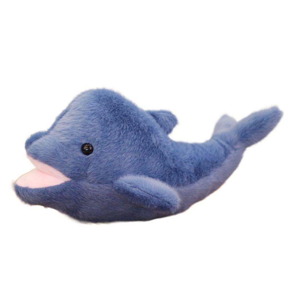 Fluffy Marine Animal Doll Soft Plush Stuffed Whale Toys Simulation Dolphin Plush Toy  Home Decor
