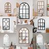 3D Window Arch Acrylic Mirror Sticker - Self-Adhesive Wooden Wall Décor