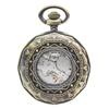 TREEWETO Mechanical Pocket Roman Open Time with Chain and Gift Watch, Bronze, Numerals, Face, 24-Hour Display, Box.