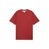 Mmq Solid Color Round Neck Pullover Casual Short Sleeve T-Shirt Men Tops Red 624009-24