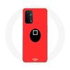 Case for Oppo A74 5G - MANIACASE - Square Mask - Flexible - Red - Protection and Decoration