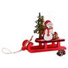 Рождественские сани миниатюрные деревянные Санта-Снеговик оленьи сани украшение для детей подарок настольные маленькие украшения деревянные съемные