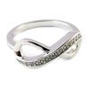 Silver Ring 'Infini' Silvery White (rhodium)