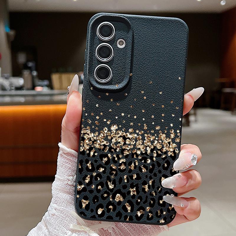 Мягкий чехол с принтом леопарда для Samsung Galaxy S25Edge S26 S24 S23 S22 Ultra S26 Plus S25 FE ТПУ чехол для телефона с текстурой кожи