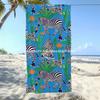 Zebra Leopard Cactus Tropical Beach Towel Patterned Sunscreen And Windproof Suitable For Swimming Pool Camping Travel