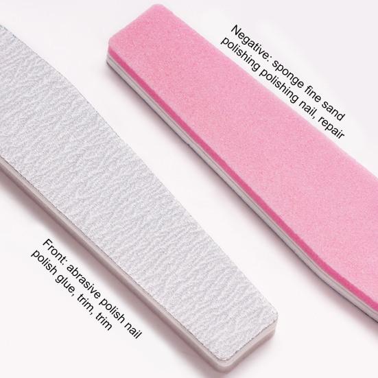 2 Pcs Nail Polishers Double-sided Great Friction Reusable Beauty Caring Thick Manicure Shaping Nails Long Nail Files Polishing Tool Nail Salon Stuff