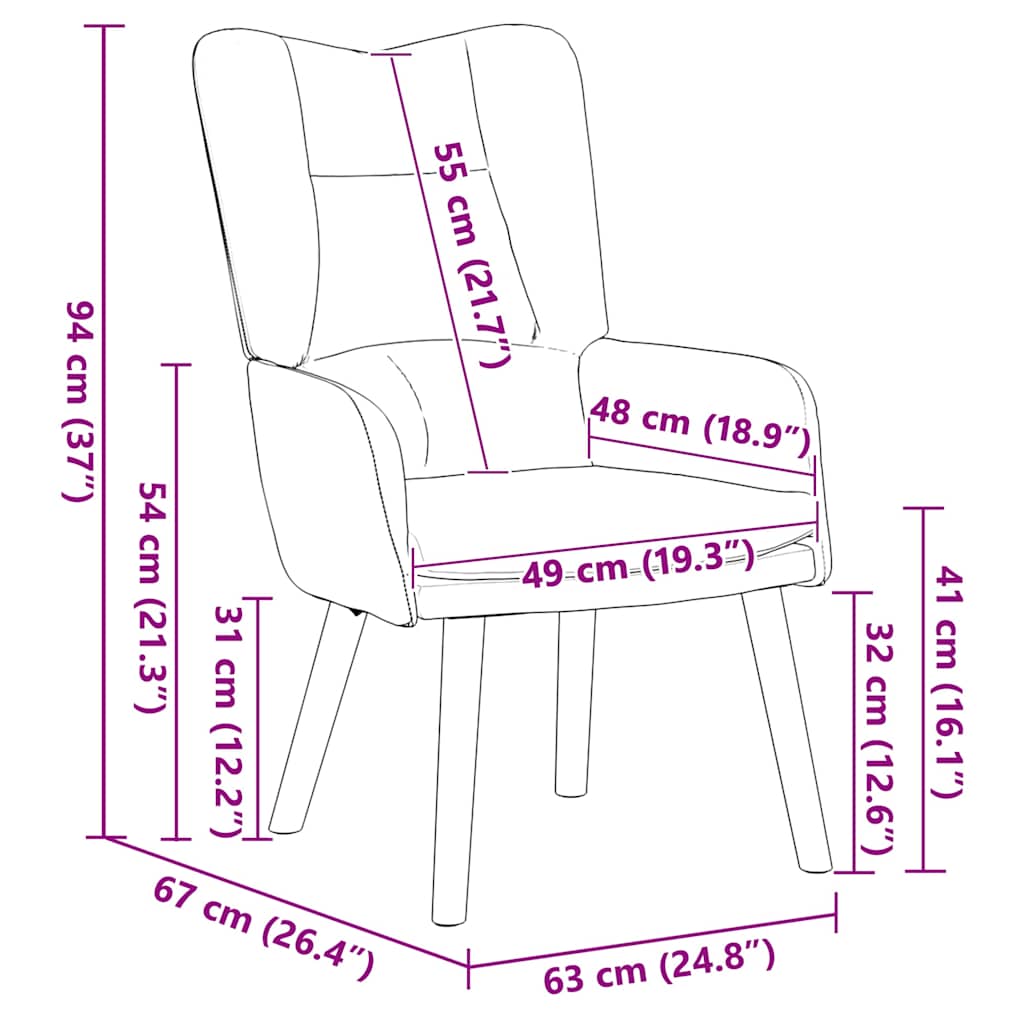 Armchair Black 63 x 67 x 94 cm Velvet