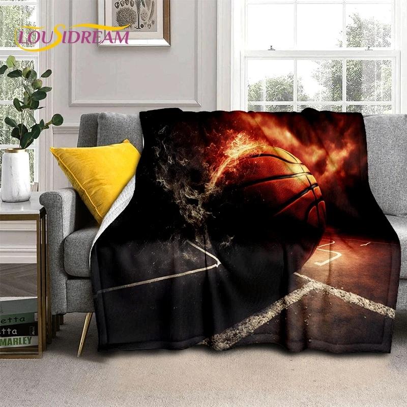 Новейшее мягкое фланелевое одеяло для баскетбольной площадки, для кроватей, спален, диванов, пикников, плед для отдыха на свежем воздухе, подарок