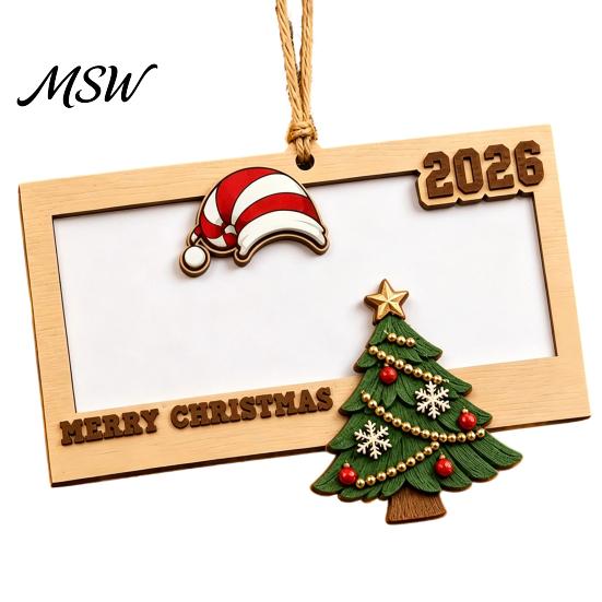 Hanging Ornament for Cash Gifts Wooden Christmas Money Holders Cash, Holiday Gift Creative Holder Ornaments Xmas Tree, Home Party Supplies