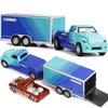 Movable Joint Rescue Engineering Vehicles Diecast Metal City Rescue Trailer Toy  Gifts for Kids