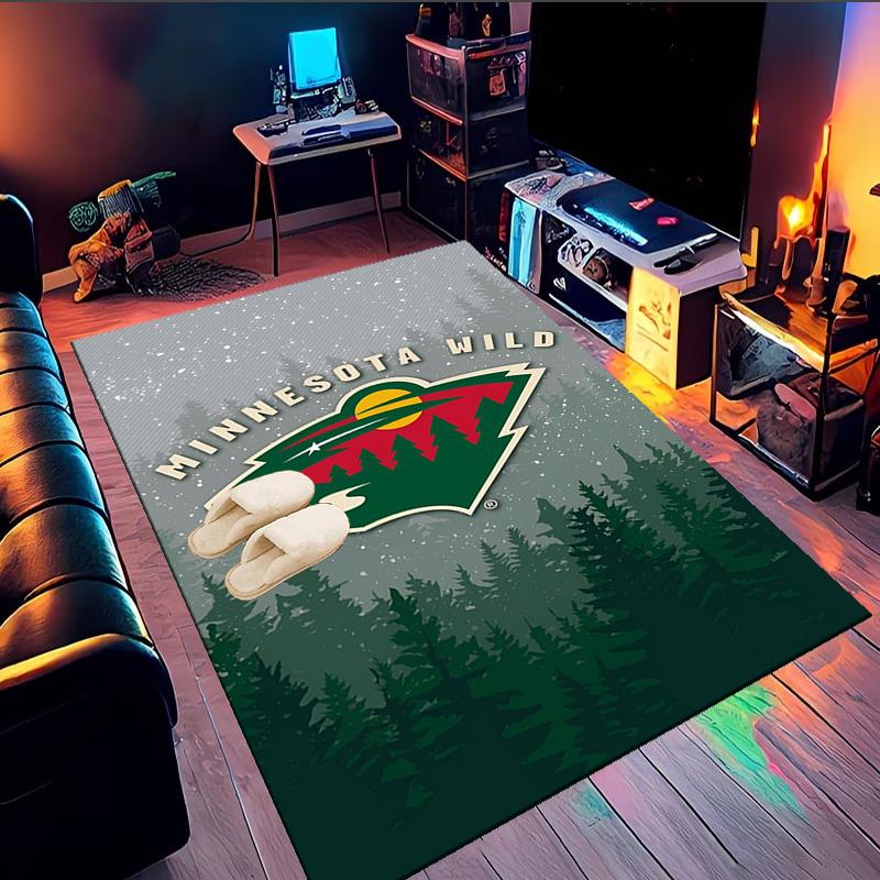 Коврик для пола хоккейной команды Minnesota Wild, подходит для помещений и улицы, коврики для кухонь, домов, офисов, гостиных, домашнего декора, рождественский подарок