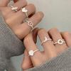 Chic And Unique Korean Style Open Ring For Women With Adjustable Design And Fashionable Heart Shaped Features