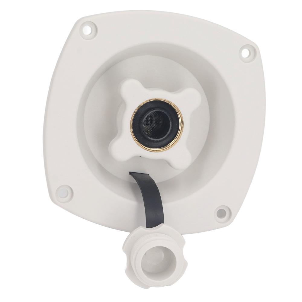White Wall Mount Filler Regulator Built in Valve Fresh Water Injection Port Camper
