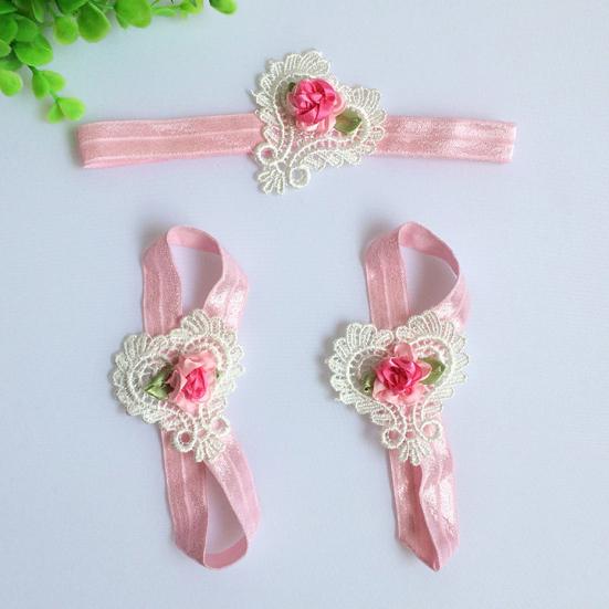 3 шт./компл. головной убор с цветком для ног, разноцветные украшения, милый орнамент, повязка на голову, головной убор для фотографии новорожденных