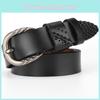 Женский пояс из коровьей кожи с металлической пряжкой-булавкой, пояс для платья, костюма, формирующий фигуру