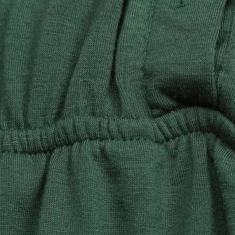 Летнее женское однотонное платье трапециевидной формы с короткими рукавами и V-образным вырезом в форме сердца