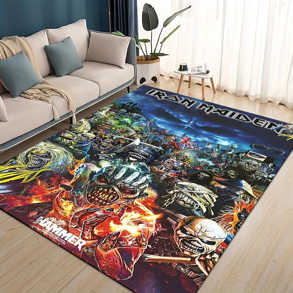 3D I-RON M-Maidens Meital Band Ковер Коврик для Гостиной Спальни Дома Украшение Дивана, Детский Игровой Нескользящий Напольный Коврик