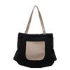 Commuter Large-capacity Canvas Tote Bag Women's Bag 2025 Autumn New Ins Handbag College Student Class Shoulder Bag