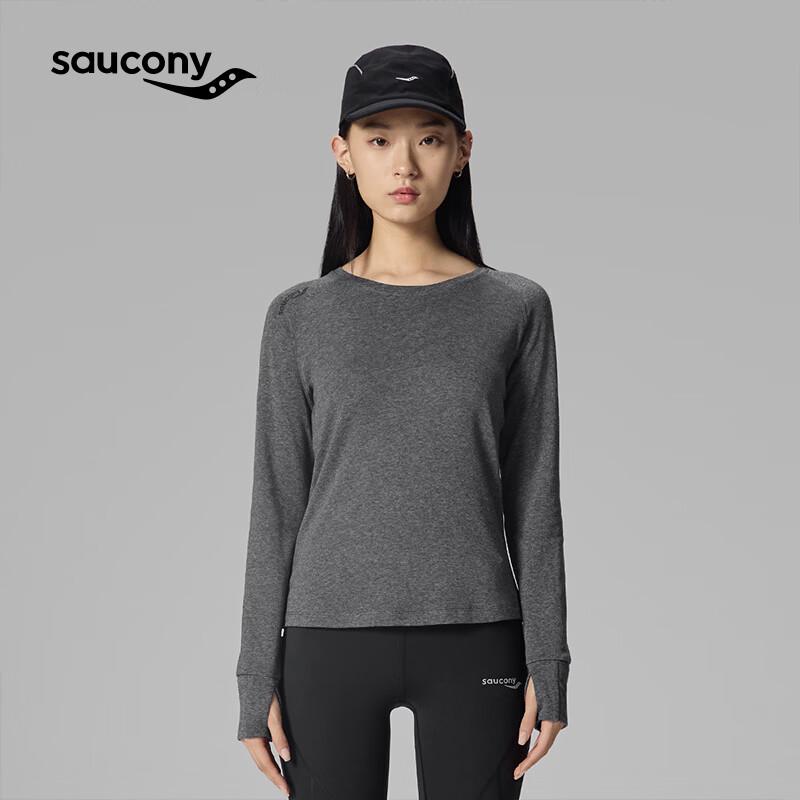 Saucony Men's Merino Wool Blend Long Sleeve Crew Neck Tee