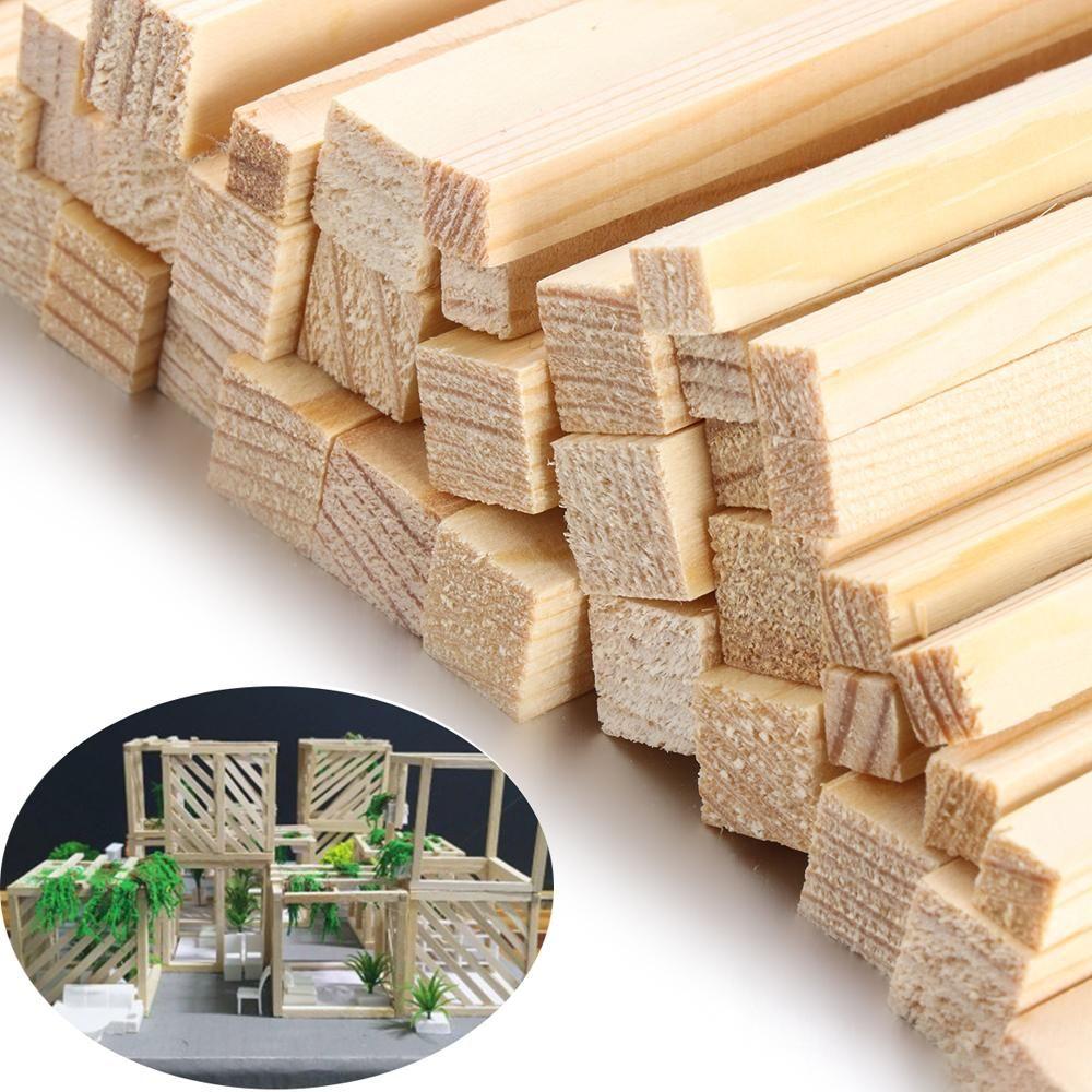 Kids Children Building Model Square Wooden Rods Educational Toys Counting Stick Wooden Diy Craft