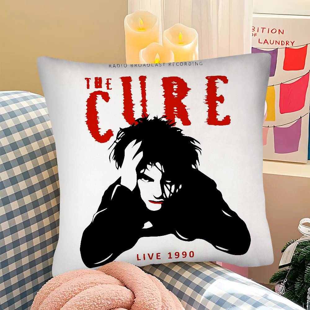 pc Classic TThe CCure Rock Band Pillow Case Fashion Square Pillowcase Bedroom Sofa Room Ins Decoration Leisure