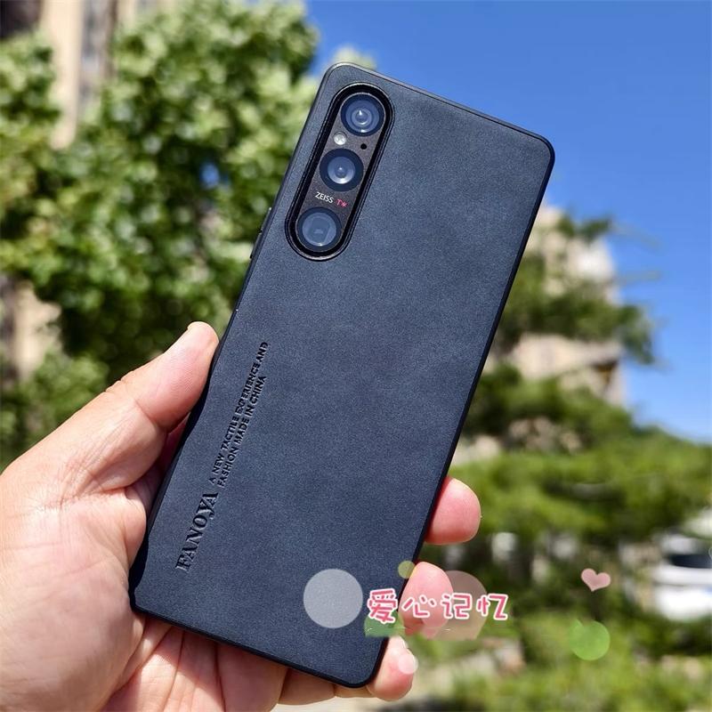 Чехол для Sony Xperia 1 VI 10VI 5 V Роскошный матовый кожаный задний чехол для телефона для Xperia 1V 5 IV 10V Силиконовый чехол Ударопрочный бампер