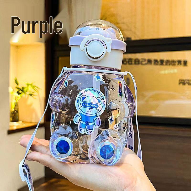 Пластиковый стакан для воды Big Belly с большой емкостью и трубочкой