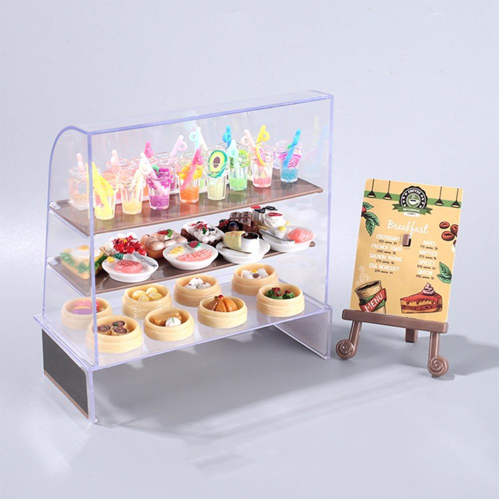 1:12 Scale Miniature Bakery Case Model Mini Food  Bread Stand Dollhouse Cake Case  DIY Accessories