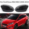 Car Rearview Mirror Cover Gloss Black Rear View Cap Shell For Ford Focus MK2 MK3 2008 2009 2010 2011 2012 2013 2014 2015 2016