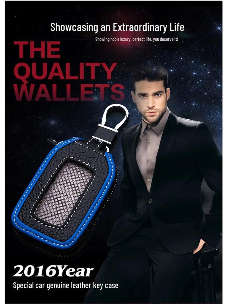 Universal Leather Car Key Pouch for Men & Women - Protective Remote Case for Volkswagen, Toyota, Hyundai, Honda